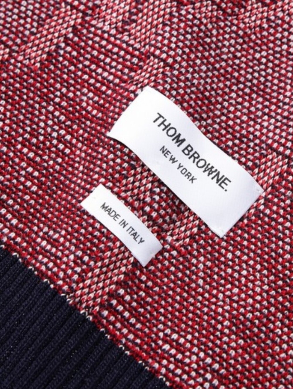 Thom Browne Houndstooth Wool-Blend Scarf w/ Tags - $1095 - Picture 2 of 11